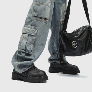 2024 <span class=keywords><strong>Chaussures</strong></span> <span class=keywords><strong>Homme</strong></span> en Cuir Coréen Plateforme Oxfords et Richelieus Épaisse Semelle Loafers Décontractées Amortissantes à Bout Carré Habillées - Product Image 3
