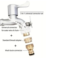 Nouvel adaptateur de raccord de robinet en alliage anti-déchirure pour tuyau télescopique, idéal pour les machines à laver et les systèmes d'irrigation de jardin