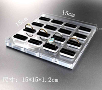 Magasins de détail pour Vitrine Velours Doublé Acrylique Anneau Présentoir Premium Bijoux Présentation Rack