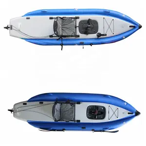 Vicking Hot Sale 12 Foot Inflatable Fishing Pedal Drive Sea Kayak 1 Person Sit In Sport Kayak Fishing