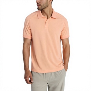 Polo pour homme en maille anti-rides, mélange polyester/coton, logo personnalisé OEM, couleur unie, manches courtes, vêtement d'été - Product Image 1