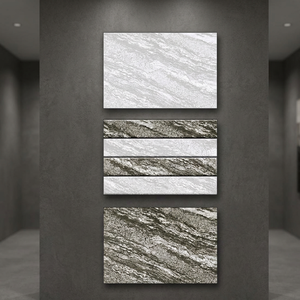 Brown Digital Ceramic <b>Wall</b> Tiles 12x18 Inch Glossy Non Slip Acid Resistant Design <b>for</b> Kitchen Bathroom Interiors - Product Image 3