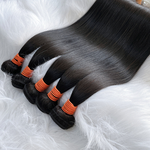 Extensiones de cabello humano virgen brasileño, extensiones de cabello humano crudo 12a, mechones de tejido - Product Image 1