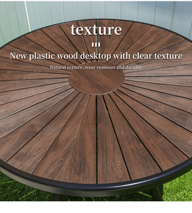 Diskon besar baru mebel luar Bistro bulat luar ruangan 105cm meja makan teras dan kursi - Product Image 2