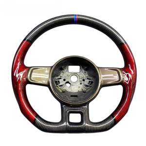 Volante in Vera Fibra di Carbonio Personalizzato Stile Racing con Fondo Piatto per Accessori Interni Auto Beetle <span class=keywords><strong>Cabrio</strong></span> - Product Image 1