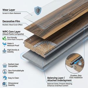 Planches de <span class=keywords><strong>terrasse</strong></span> en composite <span class=keywords><strong>bois</strong></span>-plastique (WPC) <span class=keywords><strong>pour</strong></span> extérieur, imperméables, antidérapantes, <span class=keywords><strong>pour</strong></span> jardin, patio, <span class=keywords><strong>terrasse</strong></span>, panneaux creux ou pleins - Product Image 5