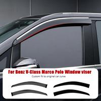 Pour Mercedes-Benz Classe V Marco Polo W447 2016 et plus, 2 pièces, accessoires de garniture de fenêtre en PC, déflecteurs de fenêtre, pare-pluie, pare-vent, pare-soleil