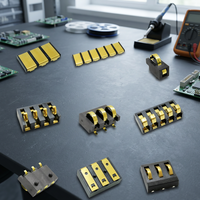 Connecteur de batterie PCB à ressort plaqué or, 2-6 broches mâle/femelle, pas de 4,0 mm/4,25 mm, en laiton, à courant élevé, 12 V