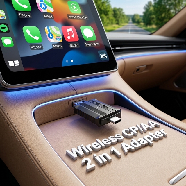 Original Wired Carplay/Android Auto to Wireless CP/AA USB Adapter