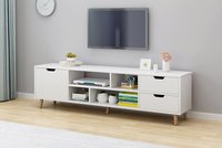 Meuble TV et Table Basse Combinés, Meuble TV Moderne et Simple pour Salon et Chambre