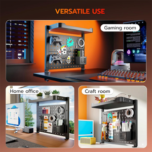 JH-Mech Thick Panel Construction Office Desktop Friendly Orderly Small Item Arrangement Easy To Clean Desk Pegboard <strong>Organizer</strong> - Product Image 1