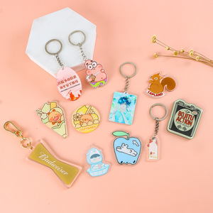 Porte-clés en acrylique Wangcheng, pendentif personnage de dessin animé, support transparent double face, breloque de sac, style décontracté, cadeau - Product Image 2