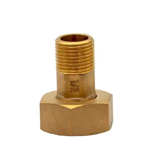 brass Water Meter Fitting for water meter plumbing coupling with Rubber Washer brass adaptor tube pipe fittings