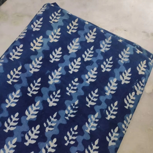 Indigo Màu Xanh Tay Khối In Cho Quilting Ăn Mặc Làm Màu Xanh Hoa In Vải Bằng Bãi Bông Vải Vải Cho Váy - Product Image 1