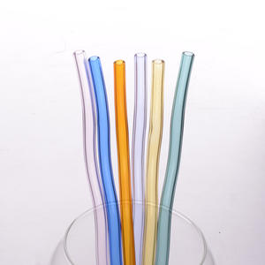 Colorato alto borosilicato paglia di vetro creativo ispirato alle onde di lusso accessori per il commercio all'ingrosso caldo tubo di vetro - Product Image 5