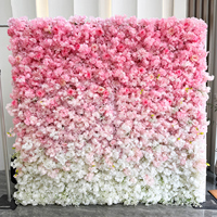 Nouvelle Murale Florale 2,4m x 2,4m, Panneau Mural en Tissu pour Mariage, Fond Décoratif Blanc avec Roses et Orchidées Artificielles