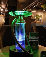 Narguilés modernes de qualité supérieure avec lumière LED laser Lounge Logo personnalisé Nouveau design Technique des miroirs en acier inoxydable