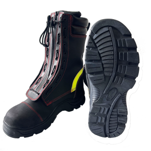 Stivali Antincendio in Pelle Ignifuga Ayonsafety con Strisce Riflettenti, Design Flessibile e Durevole con Lacci per Soccorso Forestale - Product Image 5