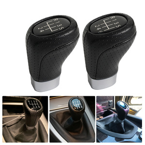 MAZDA MX-3/MX-5 NC/III Poignée de levier de vitesses ergonomique en cuir cousue à la main, housse en cuir noir, 5/6 vitesses - Product Image 2