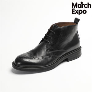 Chaussures Oxford Formelles pour Hommes en Cuir Véritable, Légères, Respirantes, à Lacets, Bout Rond, Semelle en Caoutchouc, Idéales pour le <span class=keywords><strong>Bureau</strong></span> et la Carrière - Product Image 2