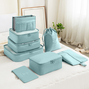 Set di <span class=keywords><strong>borse</strong></span> da viaggio da 8 pezzi da imballaggio a cubetti con chiusura a cerniera <span class=keywords><strong>borse</strong></span> <span class=keywords><strong>per</strong></span> bagagli impermeabili <span class=keywords><strong>per</strong></span> accessori <span class=keywords><strong>per</strong></span> vestiti da valigia - Product Image 5