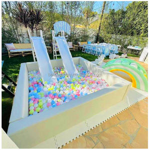 อุปกรณ์สนามเด็กเล่นกลางแจ้งคุณภาพสูงสำหรับเด็ก ให้เช่าสำหรับงานวันเกิด พร้อมสไลเดอร์และบ่อบอลสีขาวแบบกำหนดเอง - Product Image 3