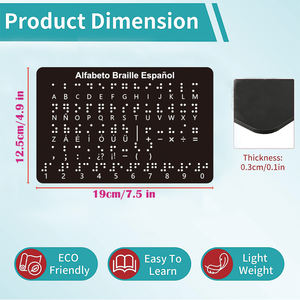 <span class=keywords><strong>Alfabeto</strong></span> Braille en Español para que Niños Ciegos Aprendan el Lenguaje <span class=keywords><strong>de</strong></span> Señas y Material Didáctico Modelo Braille para Uso Escolar - Product Image 2