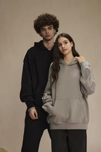 <b>Men's</b> Hoodies Sweatshirts Heavyweight <b>Pullover</b> Streetwear 100% Cotton Puff Printing Custom Oversized Hoodie for <b>Men</b> - Product Image 6