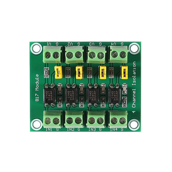 PC817 4 Channel Optocoupler Isolation Board Voltage Converter Adapter Module 3.6-30V Driver Photoelectric Isolated Module