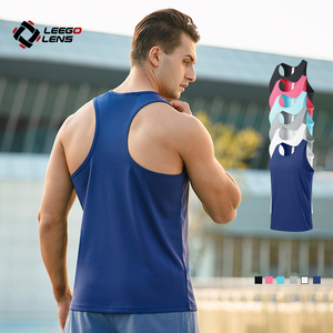 Débardeur de sport extensible pour hommes, résistant à l'abrasion, vêtements de sport confortables pour la course à pied, le vélo, l'entraînement, la salle de sport, vente en gros sur mesure - Product Image 1