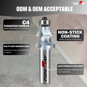 Tideway เครื่องกัดมิลลิ่งตัดแต่งสำหรับเฟอร์นิเจอร์งานไม้เราเตอร์ทังสเตนคาร์ไบด์เกรดอุตสาหกรรม - Product Image 2