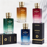 Flacon de parfum en verre de haute qualité, design personnalisé, 100 ml, bouchon métallique, vide, 30 ml, 50 ml, emballage de parfum unique avec boîte