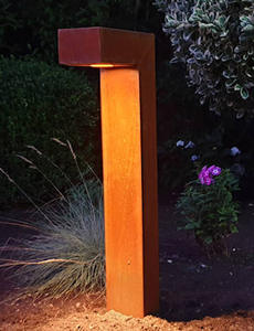 Lámpara de Jardín de Acero Corten Estilo Art Deco, Resistente a la Intemperie y con Encanto Rústico, Dimensiones Personalizables para Jardines - Product Image 5