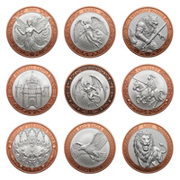 Prix usine de gros Pièce commémorative en alliage de zinc et cuivre 999, rouge, 10 oz, avec détails en relief, style vintage, représentant la déesse Aphrodite