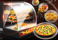 Vente en gros Réchauffeur d'aliments pour collations à 3 couches Réchauffeur d'aliments commercial Vitrine chauffante électrique pour restaurant