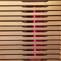 Sauna de infrarrojos de alta calidad para 2 personas, de madera de abeto canadiense, con panel y bajo EMF.