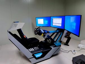 Simulateur de conduite à commande à distance, poste de pilotage avec double écran, siège de simulateur d'entraînement pour l'enseignement de la conduite - Product Image 4
