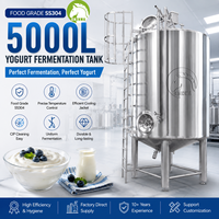 Cuve de Fermentation de Yaourt en Acier Inoxydable de Qualité Alimentaire 5KL avec Agitateur Ancre, Équipement Commercial de Traitement Laitier
