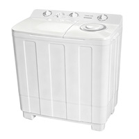 Black Top Lid 12KG Semi-Automatic Electric All-In-One Washer/Dryer Twin Tub Double Cylinder High Efficiency Grade 3 Energy
