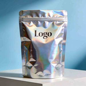 Buste Olografiche Personalizzate con Cerniera, Sacchetti Olografici Stand-Up in Materiali Riciclati, Struttura BOPP, Stampa Digitale per Gioielli - Product Image 1