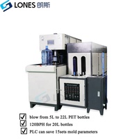 Máquina Semiautomática LS-B20L para Soplado de Botellas PET de 5L-25L y Barriles de 5 Galones, Máquina para Fabricar Botellas PET de 3 Galones, Precio de Fábrica, 120 BPH
