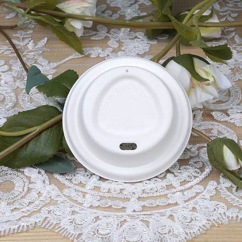 Lid Paper Cup 7 Inch Plastic Dome Disposable Coffee Eco Friendly Pulp Lids