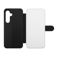 Populaire Blanc Sublimation PU Portefeuille En Cuir DIY Presse À Chaud Stand-up Téléphone Logement Pour Galaxy S24 FE