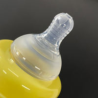 Tétine en silicone de qualité alimentaire sans BPA à col large pour biberon de 0 à 12 mois Ventes au comptant