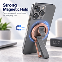 Support de téléphone magnétique amélioré BUKU avec dragonne tressée durable, logo personnalisé et anneau pliable