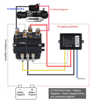 Kit de télécommande pour système domestique intelligent 250A 12V relais de treuil 4250X avec portée 10-50m IP67 ATV/UTV