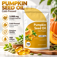 Suplemen Diet OEM Minyak Biji Labu Cold Pressed 3000mg dengan Ekstrak Saw Palmetto Non GMO dalam Bentuk Softgel Label Pribadi