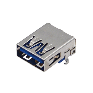 หัวต่อ USB 3.0 Type-A แบบตัวเมีย มุมฉาก 9 พิน แบบ DIP แนวตั้ง ติดตั้งแบบ Thru-Hole  ตัวเรือนทรงสี่เหลี่ยมมาตรฐาน พร้อมฉนวนสีน้ำเงิน - Product Image 4