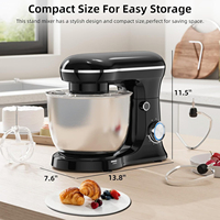Robot Pâtissier Électrique Multifonction de 5.2L avec Bol Mélangeur et Blender pour Pâte à Gâteau et Farine