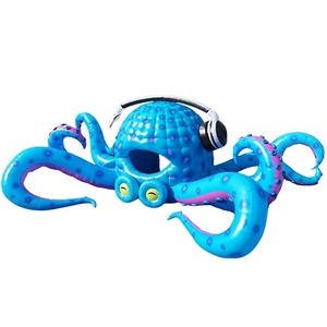 <span class=keywords><strong>Pieuvre</strong></span> gonflable bleue de grande taille de concert avec la cabine gonflable de poulpe d'écouteurs - Product Image 1